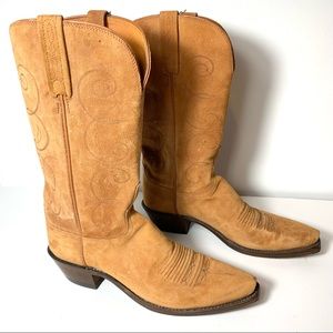 Lucchese Western Tan Cowgirl Boots Size 9
